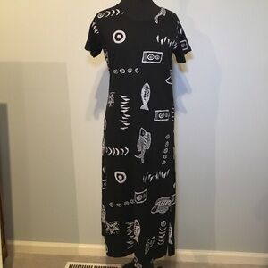 Fashion Treads Black Ocean Inspired Dress Size M